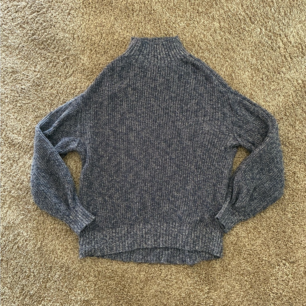 Aerie Navy and White Knit Sweater